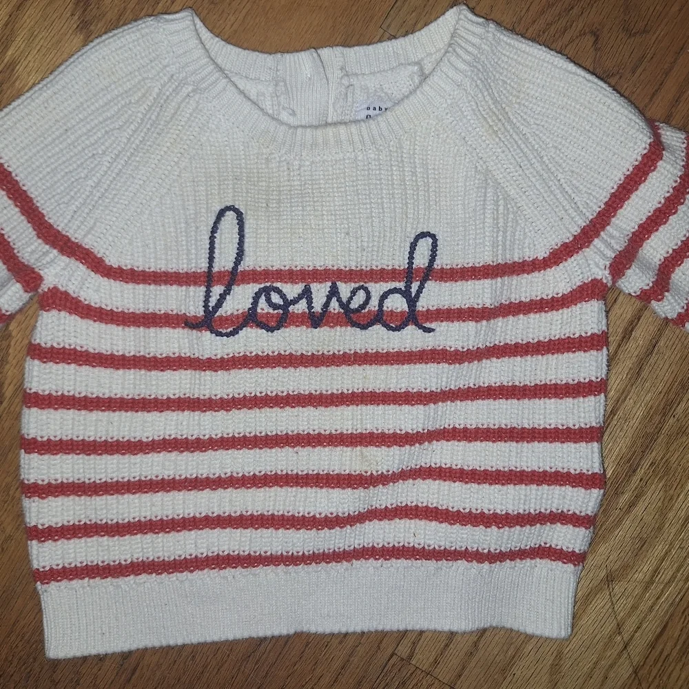 Love Sweater‎ 12-18 Mths Gap Baby Valentine's Day Striped Loved